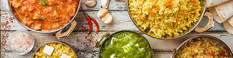 Indische Gerechten En Indische Rijsttafels